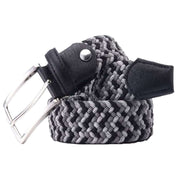 Bassin and Brown Three Colour Stripe Woven Belt - Black/Grey