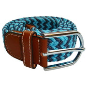 Bassin and Brown Two Tone Woven Belt - Blue/Grey