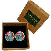 Bassin and Brown Union and St George Faded Flag Cufflinks - Red/White/Blue