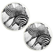Bassin and Brown Zebra Cufflinks - Black/White