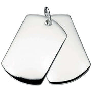 Beginnings Double Dog Tag Pendant - Silver