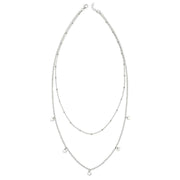 Beginnings Double Row Mini Disc Necklace - Silver