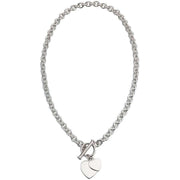 Beginnings Heart Charm Toggle 41cm Necklace - Silver