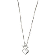 Beginnings Heart on Ball Chain Necklace - Silver