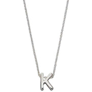 Beginnings K Initial Plain Necklace - Silver