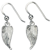 Beginnings Leaf Drop Earrings - Silver