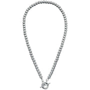 Beginnings Multi Bead T Bar Necklace - Silver