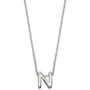 Beginnings N Initial Plain Necklace - Silver