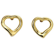 Beginnings Open Heart Stud Earrings - Gold