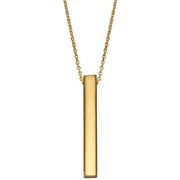 Beginnings Vertical Bar Necklace - Yellow Gold