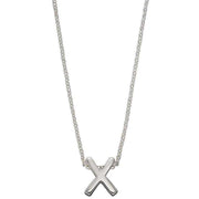 Beginnings X Initial Plain Necklace - Silver