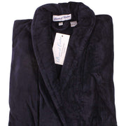 Bown of London Baron Cotton Velour Dressing Gown - Navy
