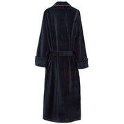 Bown of London Duchess Plain Velour Dressing Gown - Navy