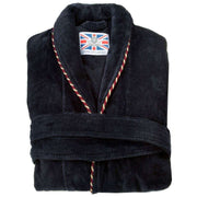 Bown of London Duchess Plain Velour Dressing Gown - Navy