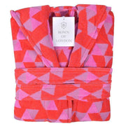 Bown of London Pink Diamond Hooded Dressing Gown - Red/Pink