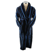 Bown of London Salcombe Egyptian Cotton Velour Dressing Gown - Blue/Navy