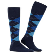 Burlington Edinburgh Knee High Socks - Space Blue