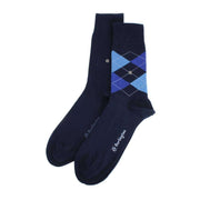 Burlington Everyday Mix 2 Pack Argyle Socks - Navy/Blue/Light Blue