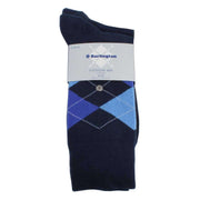Burlington Everyday Mix 2 Pack Argyle Socks - Navy/Blue/Light Blue