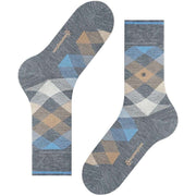 Burlington Newcastle Socks - Dark Grey/Blue