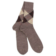 Burlington Preston Argyle Socks - Brown/Sand