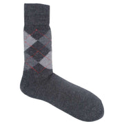 Burlington Preston Argyle Socks - Dark Grey/Light Grey