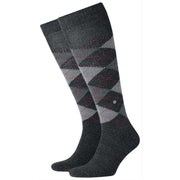 Burlington Preston Knee High Socks - Anthracite/Light Grey