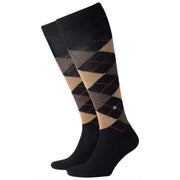 Burlington Preston Knee High Socks - Black/Brown