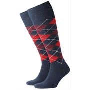 Burlington Preston Knee High Socks - Navy/Red