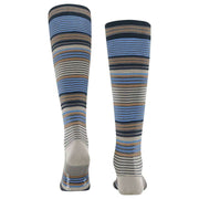 Burlington Stripe Knee High Socks - Dark Grey