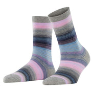 Burlington Stripe Socks - Light Grey
