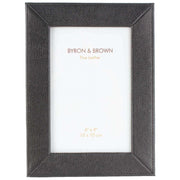 Byron and Brown Florence Slim Classic Leather Photo Frame 6x4 - Black