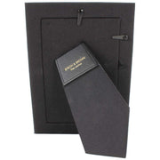 Byron and Brown Florence Slim Classic Leather Photo Frame 6x4 - Black