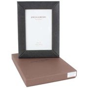 Byron and Brown Florence Slim Classic Leather Photo Frame 6x4 - Black
