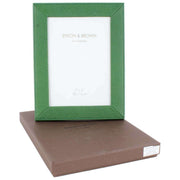 Byron and Brown Florence Slim Classic Leather Photo Frame 7x5 - Green