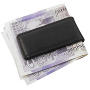 Byron and Brown Leather Money Clip  - Black