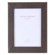 Byron and Brown Slim Classic Photo Frame 5x7 - Nappa Brown