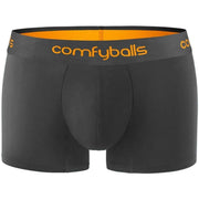 Comfyballs Cotton Regular Boxer - Charcoal Grey/Flame Orange