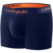 Comfyballs Long Boxers - Navy/Tangerine