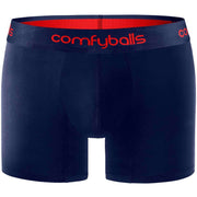 Comfyballs Performance Long Boxers - Navy/Racing Red