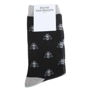 David Van Hagen Bee Socks - Black/Grey