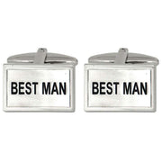 David Van Hagen Best Man Cufflinks - Silver