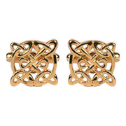 David Van Hagen Circular Celtic Cufflinks - Gold