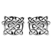 David Van Hagen Circular Celtic Cufflinks - Silver