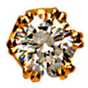 David Van Hagen Cubic Zirconia 9ct Tie Tac - Gold