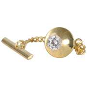 David Van Hagen Cubic Zirconia 9ct Tie Tac - Gold
