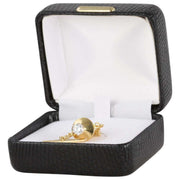 David Van Hagen Cubic Zirconia 9ct Tie Tac - Gold