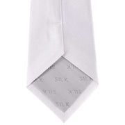 David Van Hagen Diagonal Ribbed Tie - White