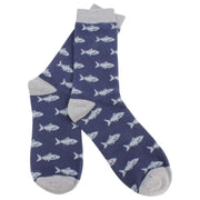 David Van Hagen Fish Socks - Blue/Grey