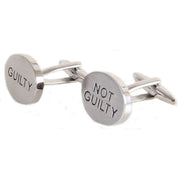 David Van Hagen Guilty Not Guilty Cufflinks - Grey/Black